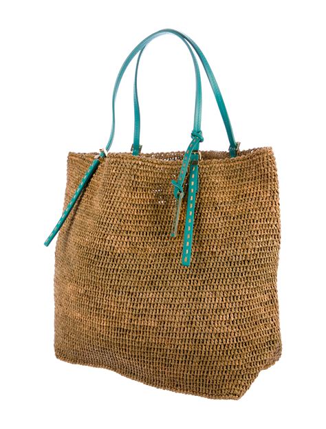 santorini raffia tote